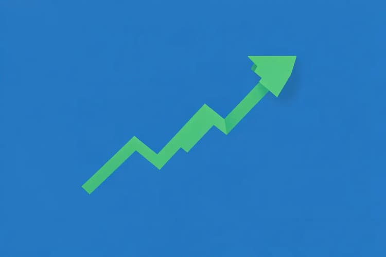 Gráfico de linha ascendente sobre fundo azul, representando o aumento de peso.
